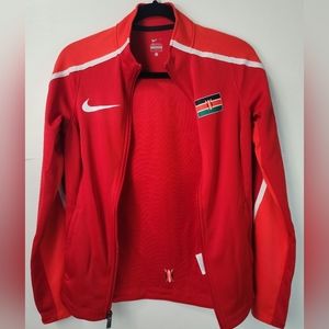 Nike Mens KENYA PODIUM RUNNING TRACK & FIELD OLYMPICS TEAM ISSUE JACKET RED SZ S